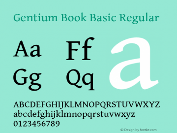 Gentium Book Basic Regular Version 1.100 Font Sample