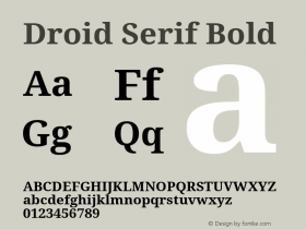 Droid Serif Bold Version 1.00 build 107图片样张