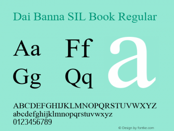 Dai Banna SIL Book Regular Version 2.000 Font Sample