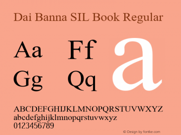 Dai Banna SIL Book Regular Version 2.001 Font Sample