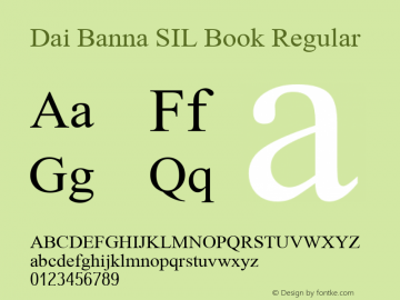 Dai Banna SIL Book Regular Version 2.200图片样张