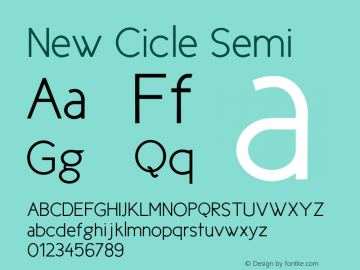 New Cicle Semi 001.000 Font Sample