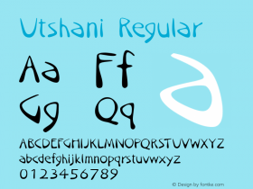 Utshani Regular Version 2.6 Font Sample