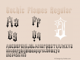 Gothic Flames Regular Version 1.01 September 15, 2007, initial release图片样张