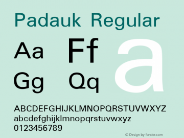 Padauk Regular Version 2.3图片样张