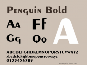 Penguin Bold 001.003 Font Sample