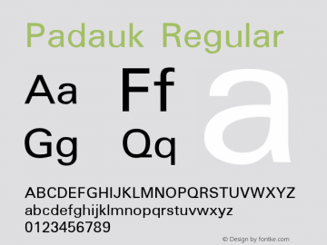 Padauk Regular Version 2.701 Font Sample