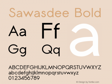 Sawasdee Bold Version 001.003: 2008-05-16 Font Sample