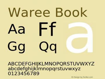 Waree Book Version 0.11.2: 2008-01-19 Font Sample