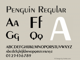 Penguin Regular 001.003 Font Sample