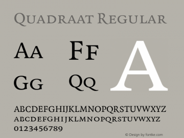 Quadraat Regular 001.000 Font Sample