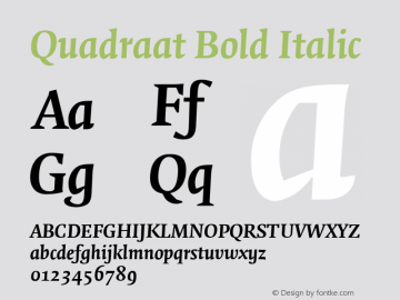 Quadraat Bold Italic 001.000图片样张