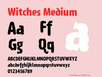 Witches Medium Version 001.000 Font Sample