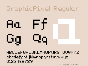GraphicPixel Regular 1.0 Font Sample