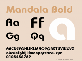 Mandala Bold Version 1.00 December 29, 2007, initial release图片样张