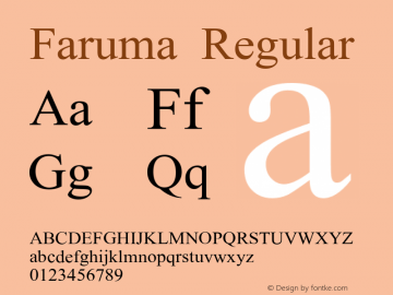 Faruma Regular Version 2.0 Official release Font Sample
