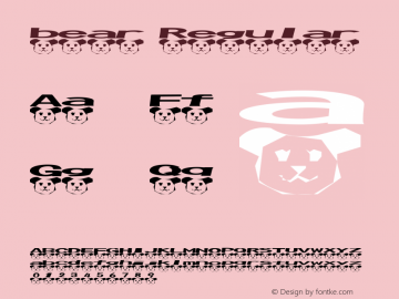 bear Regular 1.0 Font Sample
