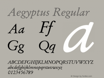 Aegyptus Regular Version 2.52图片样张