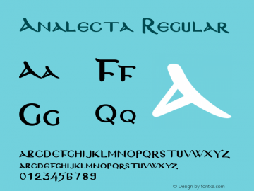 Analecta Regular Version 2.01 Font Sample