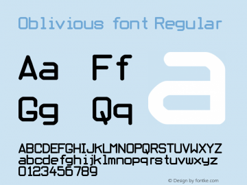 Oblivious font Regular 2图片样张