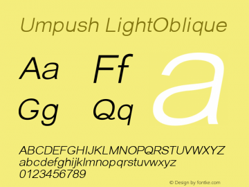 Umpush LightOblique Version 0.9.8: 2008-01-19图片样张