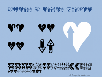 Hearts n Arrows Normal 1.0 - January 2008 - freeware font图片样张
