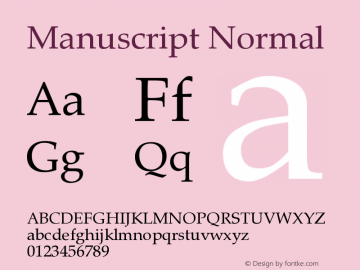 Manuscript Normal Version 001.000图片样张