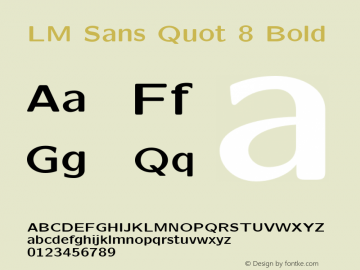 LM Sans Quot 8 Bold Version 1.106;PS 1.106;hotconv 1.0.49;makeotf.lib2.0.14853图片样张