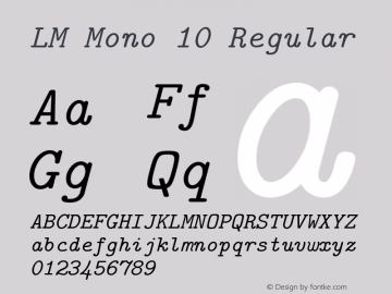 LM Mono 10 Regular Version 1.106;PS 1.106;hotconv 1.0.49;makeotf.lib2.0.14853图片样张