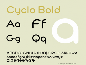 Cyclo Bold Version 1.000;PS 001.001;hotconv 1.0.38 Font Sample