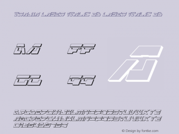 Trajia Laser Italic 3D Laser Italic 3D 1.0; 2008图片样张