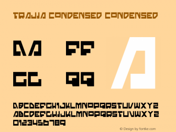 Trajia Condensed Condensed 1.0; 2008图片样张