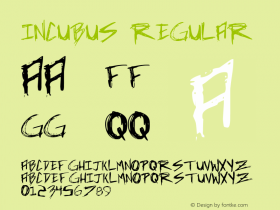 Incubus Regular 1 Font Sample