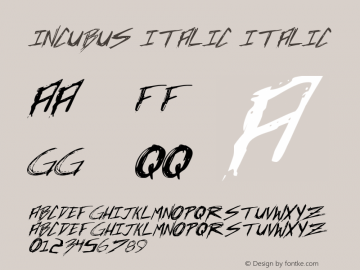Incubus Italic Italic 1图片样张