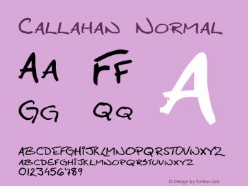 Callahan Normal 1.0 Mon Apr 01 20:38:06 1996图片样张