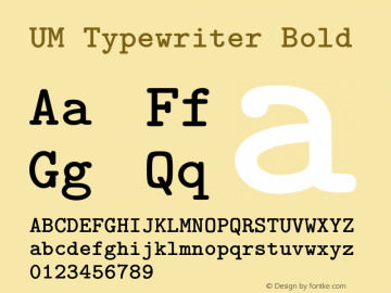 UM Typewriter Bold 001.000图片样张