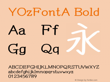 YOzFontA Bold Version 12.12图片样张