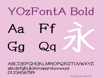 YOzFontA Bold Version 13.00图片样张