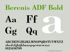 Berenis ADF Bold Version 1.003;PS 1.008;Core 1.0.38;makeotf.lib1.6.5960图片样张