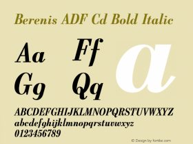 Berenis ADF Cd Bold Italic Version 1.001;PS 1.009;Core 1.0.38;makeotf.lib1.6.5960 Font Sample
