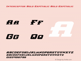 Interceptor Bold ExpItalic Bold ExpItalic 1 Font Sample