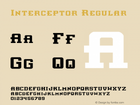 Interceptor Regular 1 Font Sample