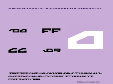 Nightrunner Expanded Expanded 001.000 Font Sample