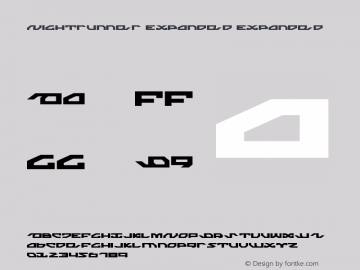 Nightrunner Expanded Expanded 001.000 Font Sample