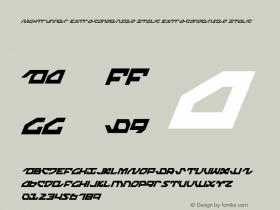 Nightrunner Extra-Condensed Italic Extra-Condensed Italic 001.000图片样张
