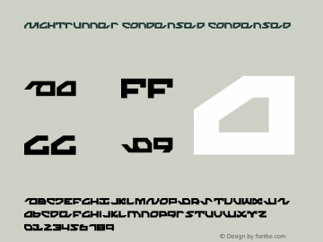 Nightrunner Condensed Condensed 001.000 Font Sample