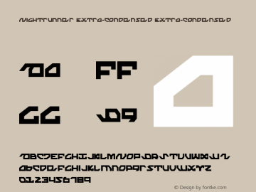 Nightrunner Extra-Condensed Extra-Condensed 001.000 Font Sample