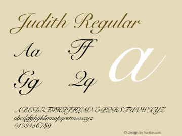 Judith Regular Brendel            :03.05.1995 Font Sample