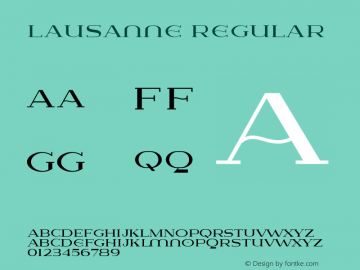 Lausanne Regular Version 1.000 2015 initial release Font Sample