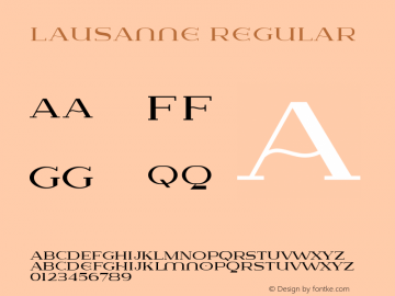 Lausanne Regular 1.2 Font Sample